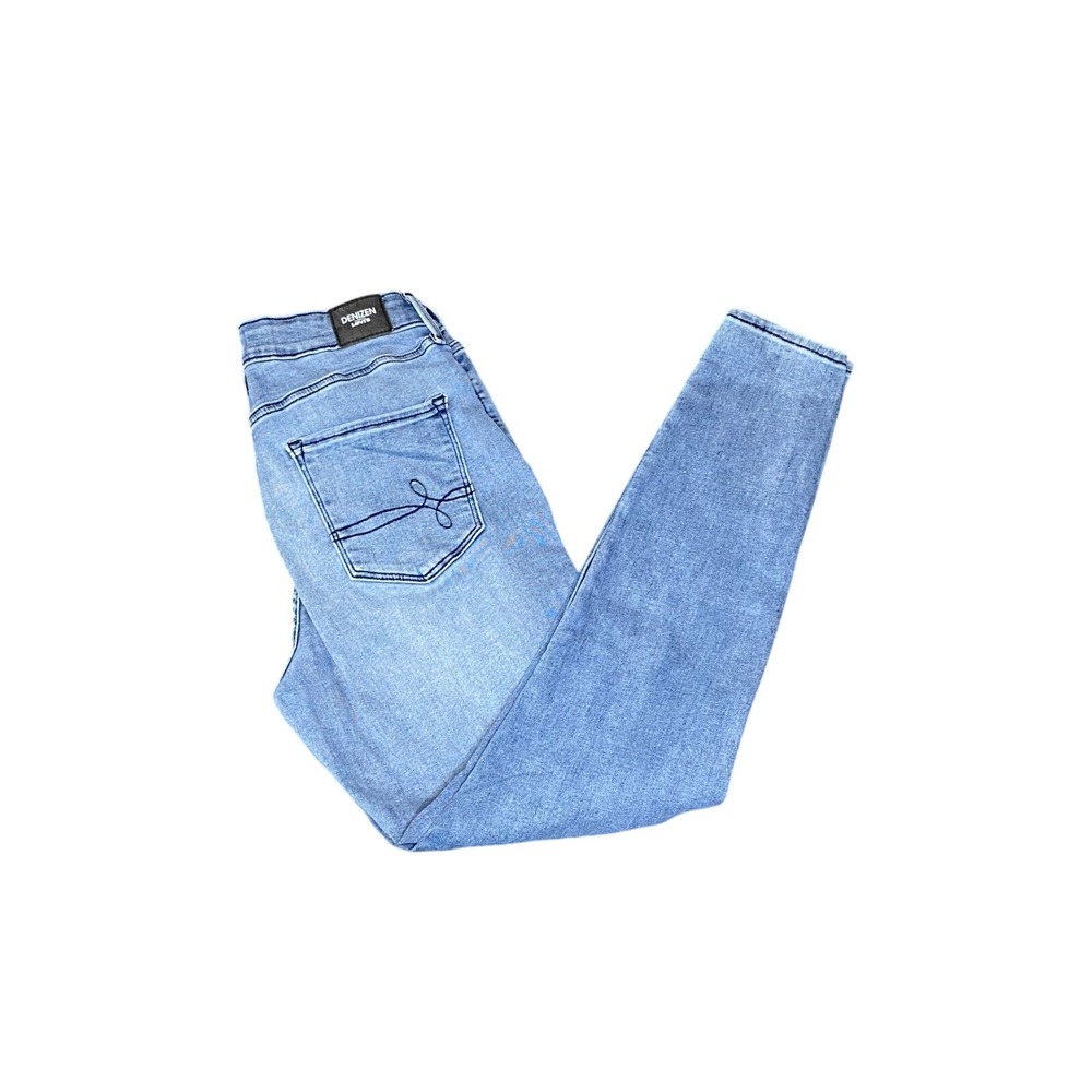 Denizen Levi's Womens 10 W30 High Rise Super Skinny Distressed Jeans Blue 5098